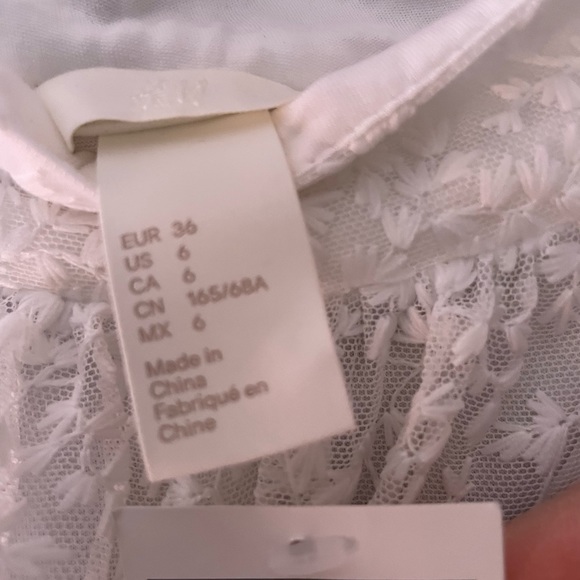 Long zip up white lace skirt size 6 new with tags H&M - Picture 2 of 4